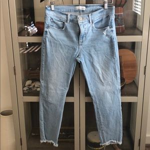 Loft frayed hem jeans